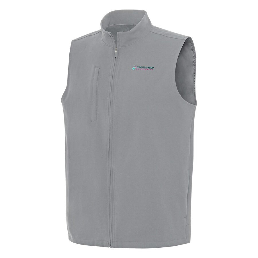 Men's Homestead-Miami Speedway Antigua Black Regard Full-Zip Vest