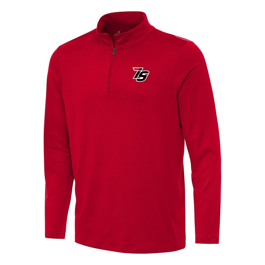 Men's Iowa Speedway Antigua Red Reprocess Quarter-Zip Top