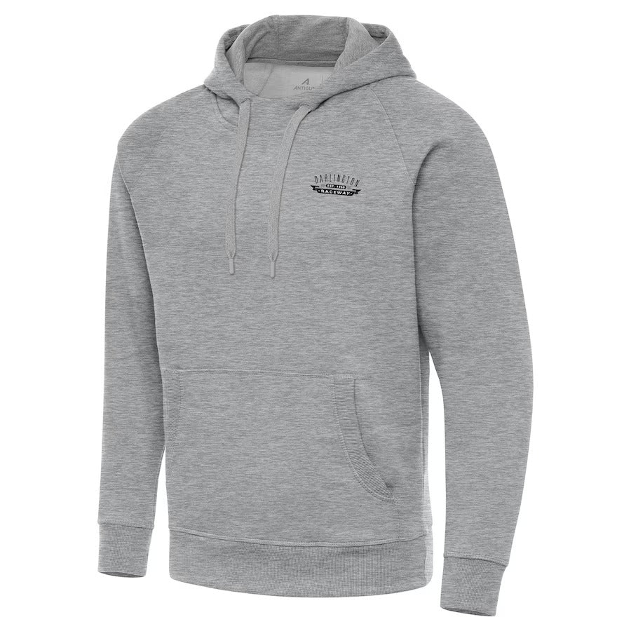 Men's Darlington Raceway Antigua Heather Gray Victory Pullover Hoodie