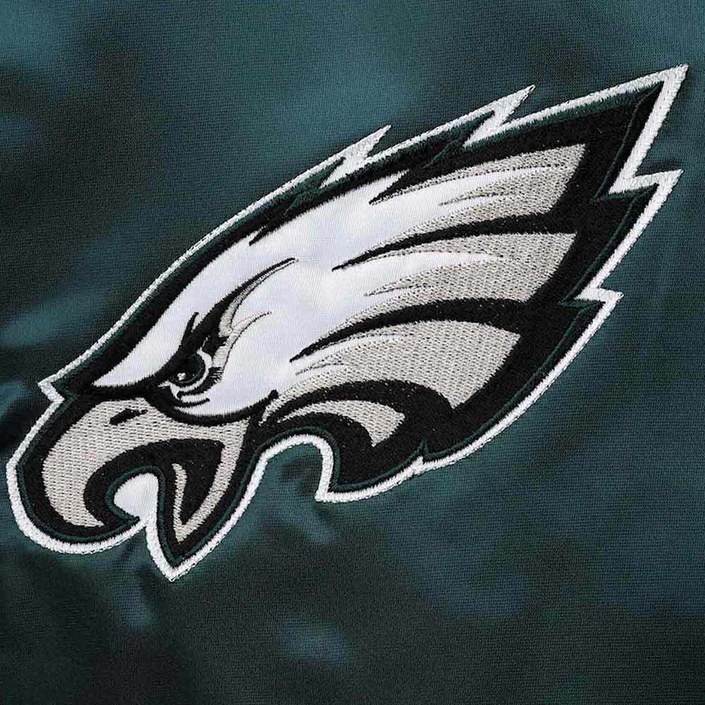 The Diamond Retro Philadelphia Eagles Green Satin Jacket