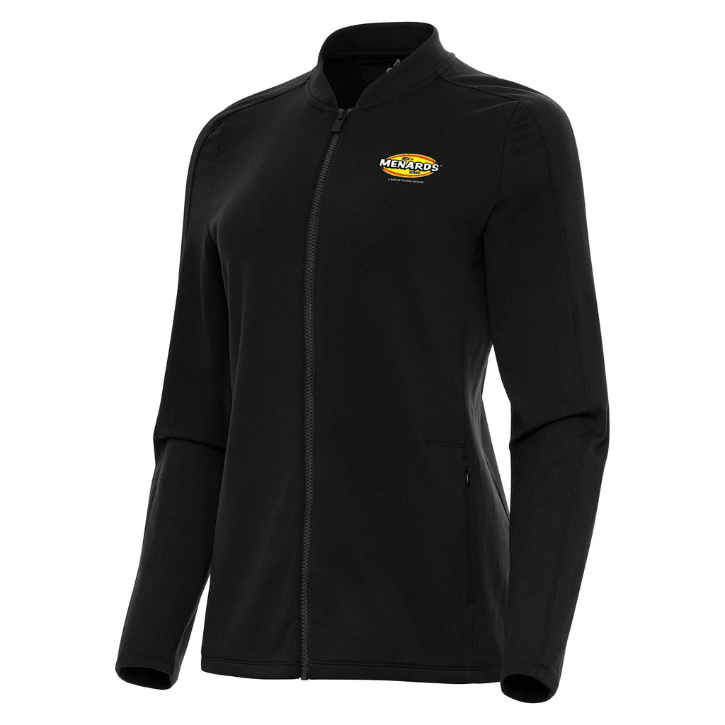 Women's ARCA Menards Series Antigua Black Continual Full-Zip Jacket