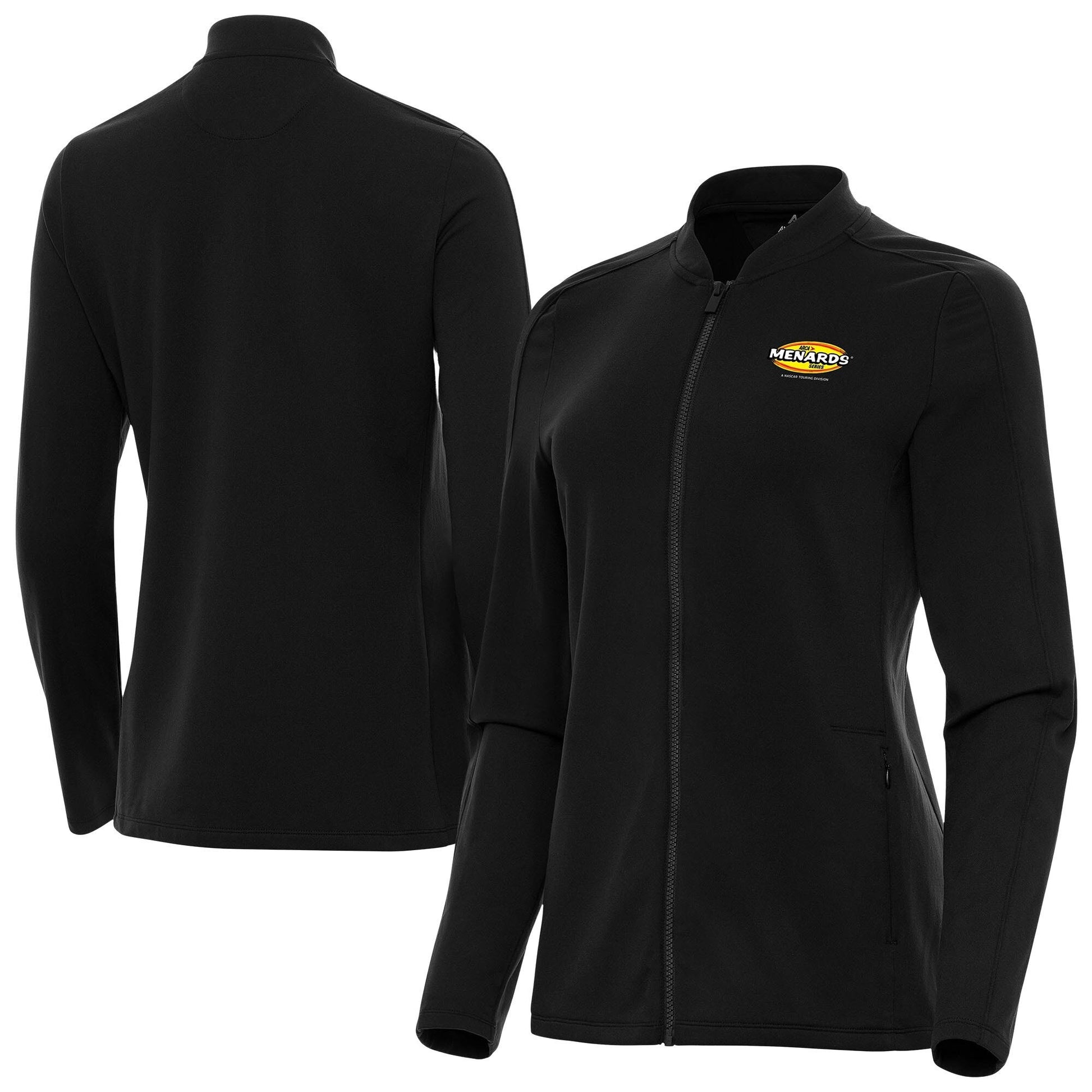 Women's ARCA Menards Series Antigua Black Continual Full-Zip Jacket
