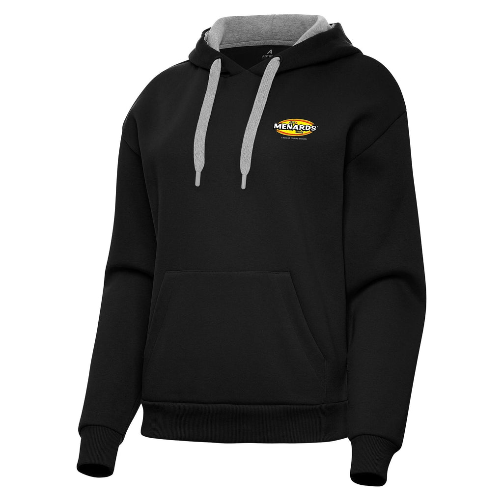 Women's ARCA Menards Series Antigua Black Victory Pullover Hoodie