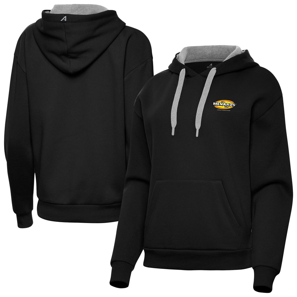 Women's ARCA Menards Series Antigua Black Victory Pullover Hoodie