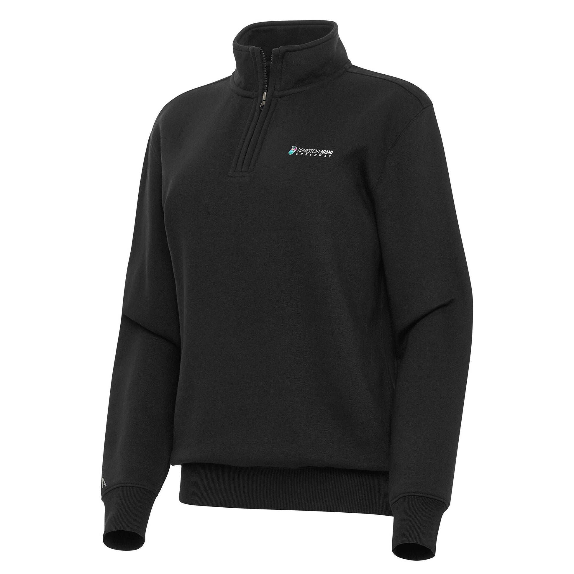Women's Homestead-Miami Speedway Antigua White Victory Quarter-Zip Top
