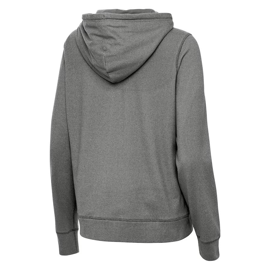 Women's Bowman Gray Stadium Antigua Heather Black Justice Pullover Hoodie