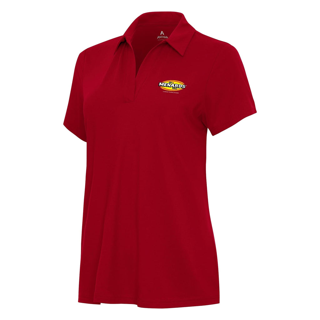Women's ARCA Menards Series Antigua Red Era V-Neck Polo