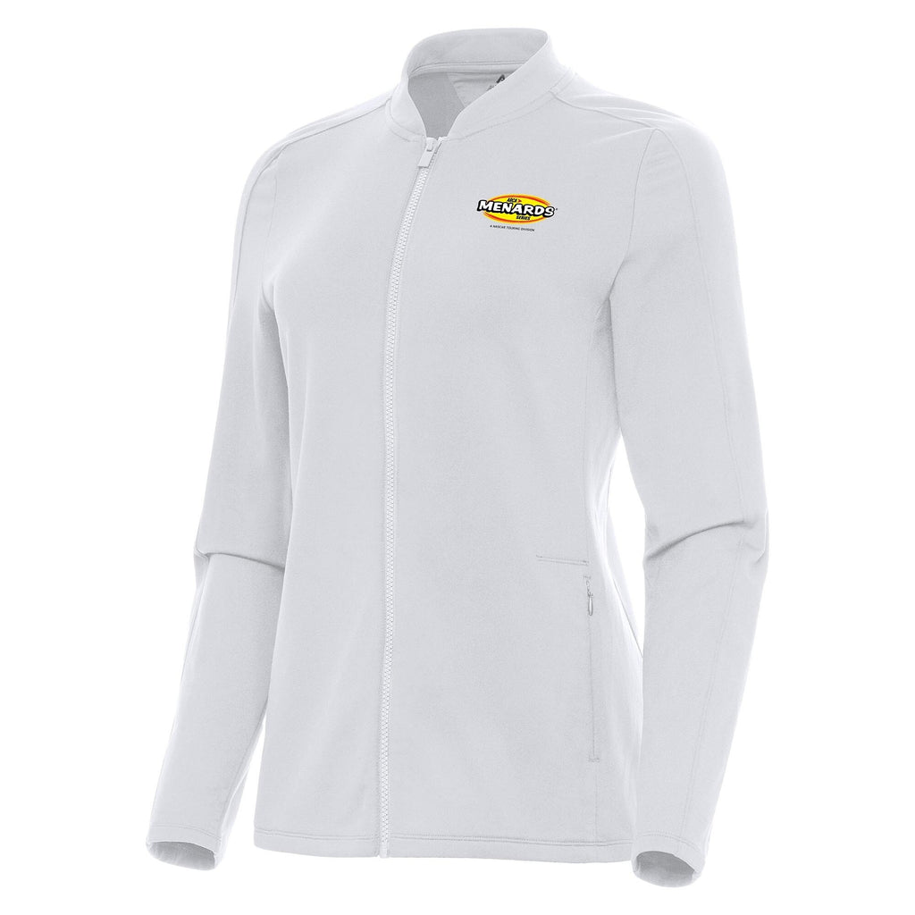 Women's ARCA Menards Series Antigua White Continual Full-Zip Jacket