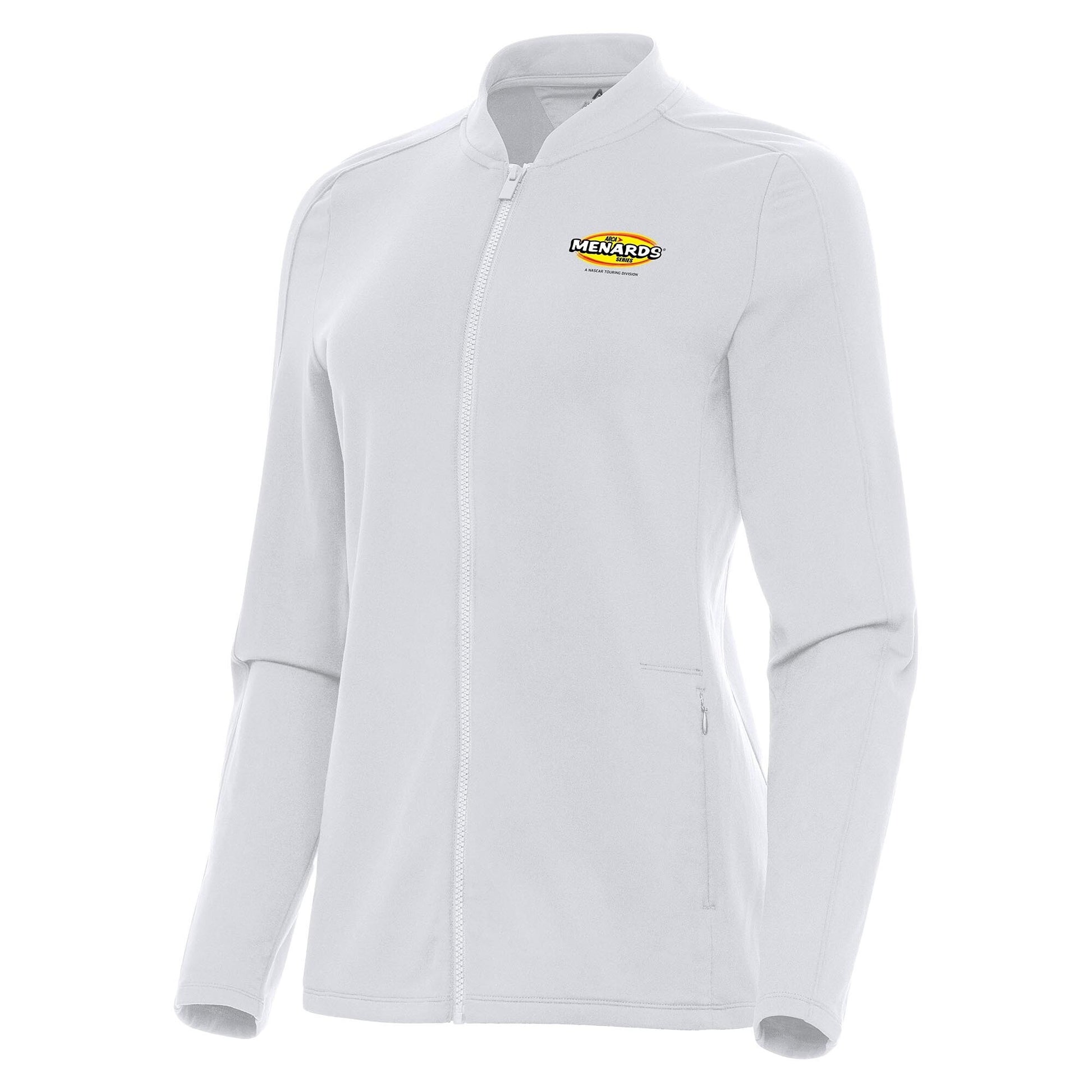 Women's ARCA Menards Series Antigua White Continual Full-Zip Jacket