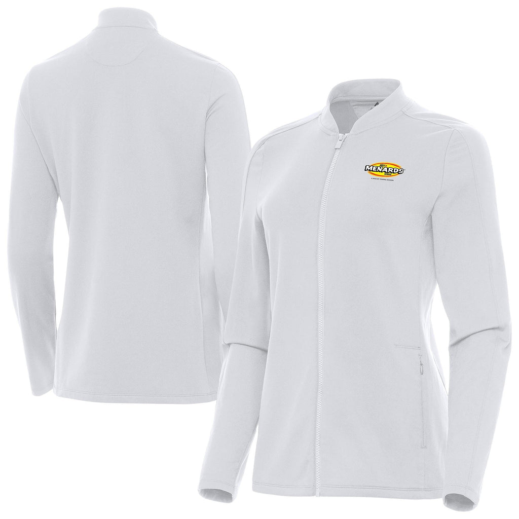 Women's ARCA Menards Series Antigua White Continual Full-Zip Jacket