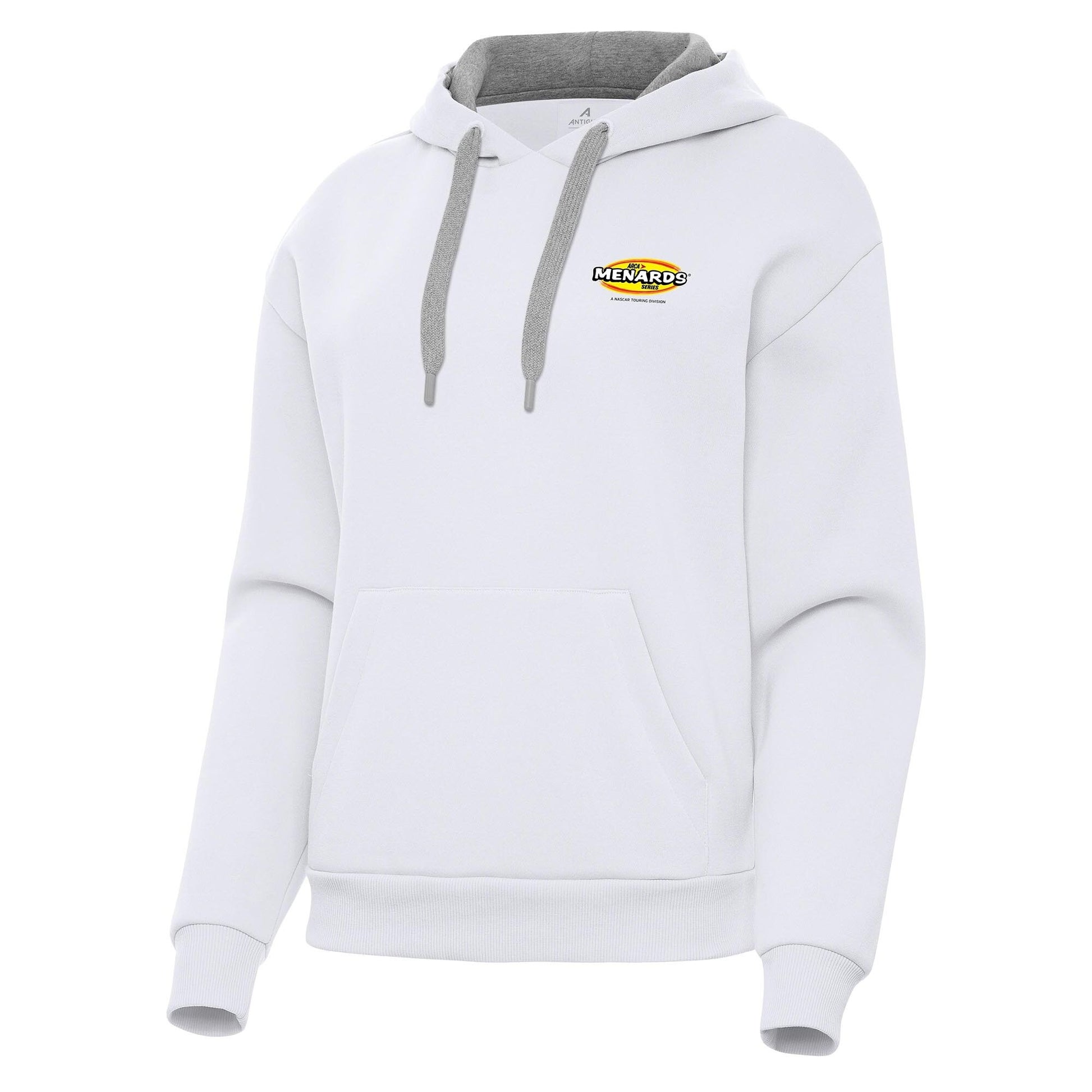 Women's ARCA Menards Series Antigua White Victory Pullover Hoodie