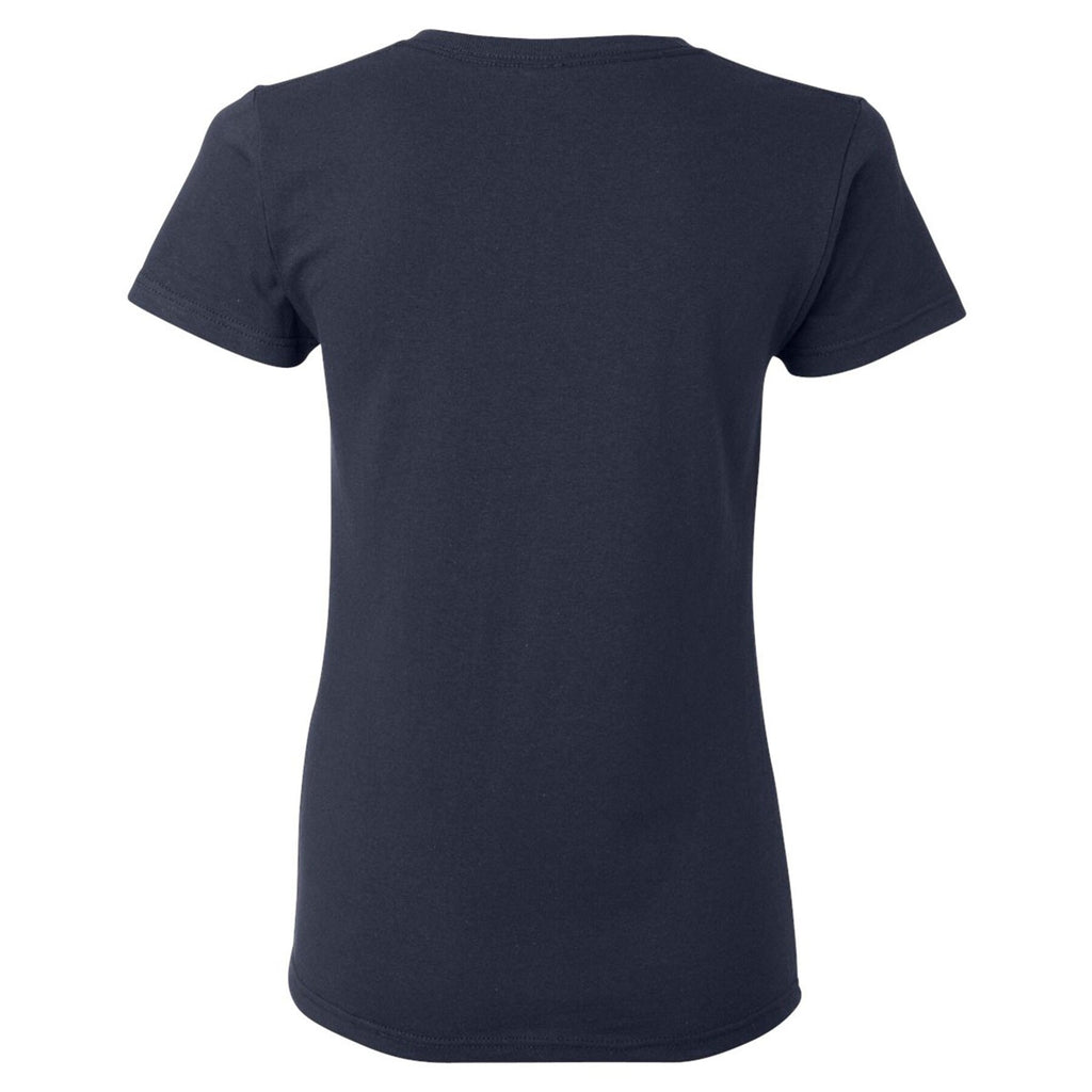 Women's Daytona International Speedway Checkered Flag Sports Navy 2025 Daytona 500 Logo T-Shirt