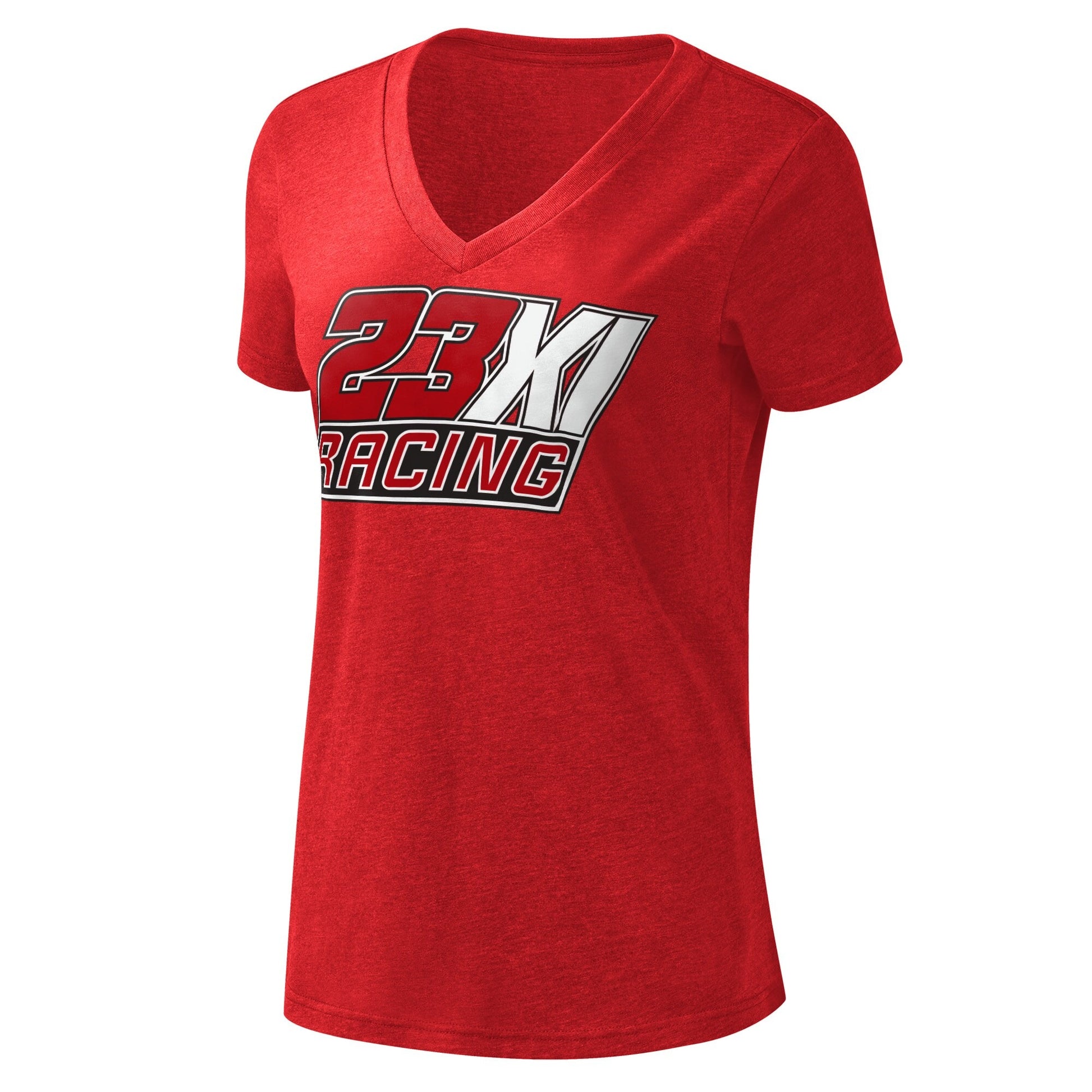Women's 23XI Racing G-III 4Her by Carl Banks Red 1st Place V-Neck T-Shirt