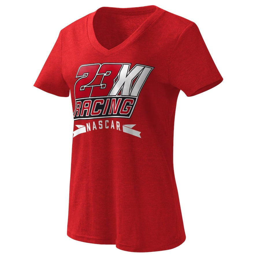 Women's 23XI Racing G-III 4Her by Carl Banks Red Dream Team V-Neck T-Shirt