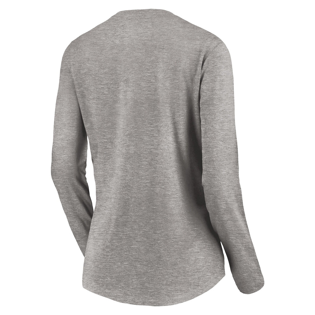 Women's Bubba Wallace Heathered Gray Difference Maker Long Sleeve V-Neck T-Shirt