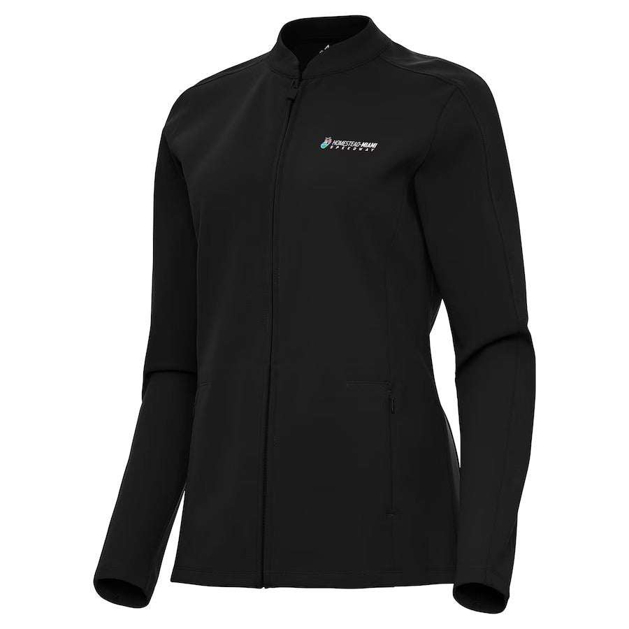 Women's Homestead-Miami Speedway Antigua Black Regard Full-Zip Jacket
