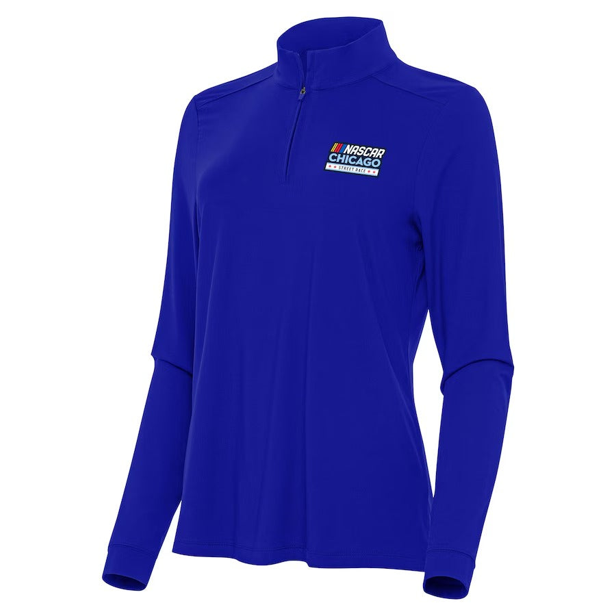Women's NASCAR Chicago Street Race Antigua Royal Intent Quarter-Zip Top